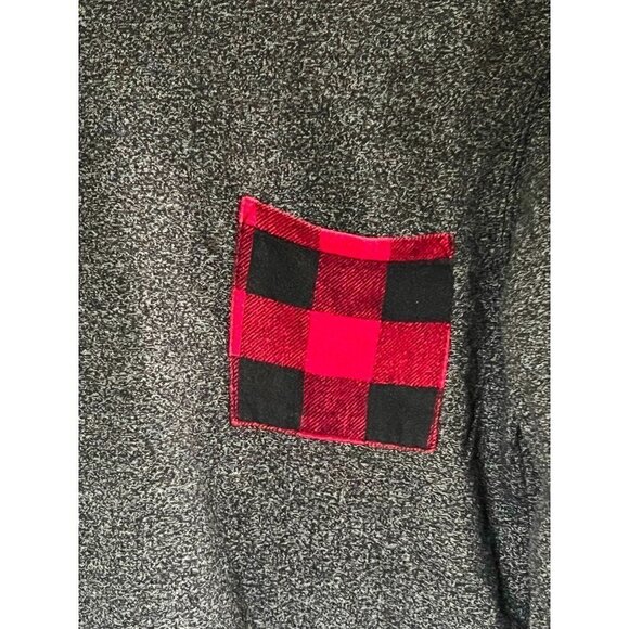 PLAID Warm Long Sleeve On The Byas Shirt Oversized Unisex sz(S) - Picture 4 of 7